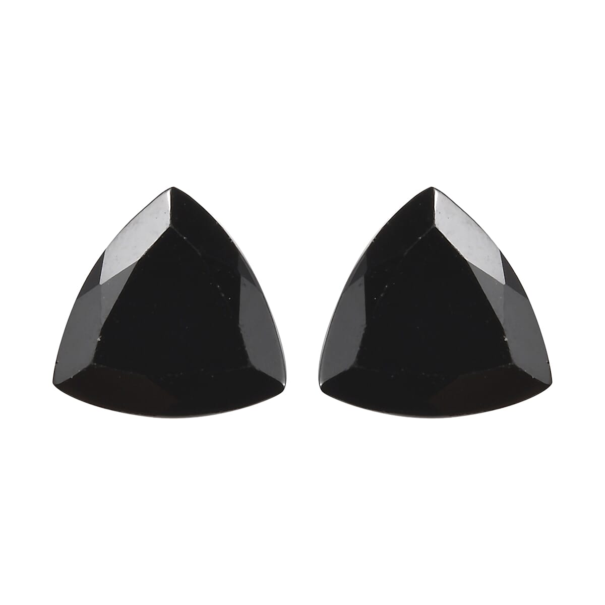 Thai Black Spinel Set of 2 (Trl 5 mm) 1.06 ctw Loose Gemstone