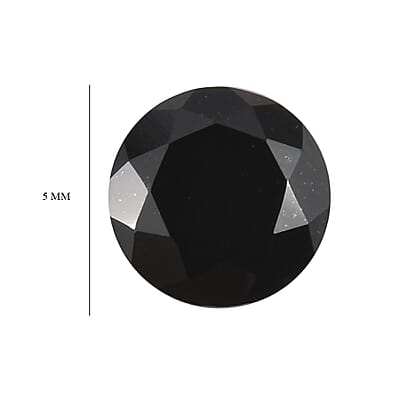 Australian Black Tourmaline Set of 2 (Rnd 5 mm) 0.92 ctw Loose Gemstone