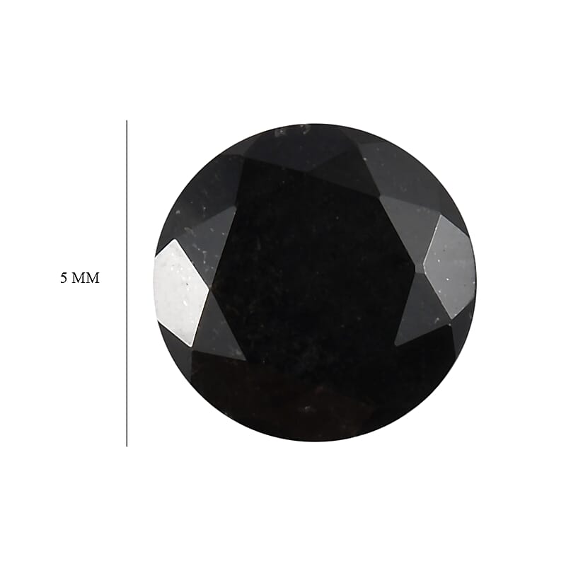 Australian Black Tourmaline Set of 2 (Rnd 6 mm) 1.65 ctw Loose Gemstone