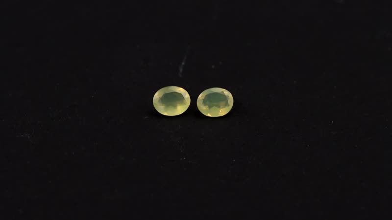 Canary OpalÂ Set of 2 (Ovl 5x4 mm) 0.46 ctw Loose Gemstone