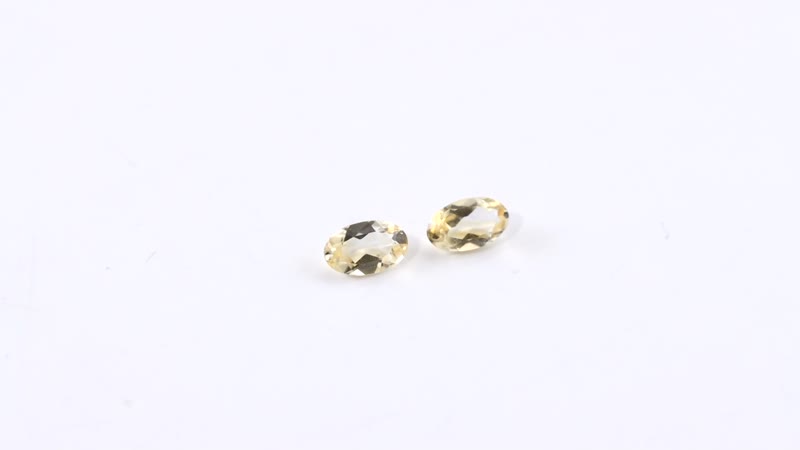 Brazilian Citrine Set of 2 (Ovl 5x3 mm) 0.36 ctw Loose Gemstone
