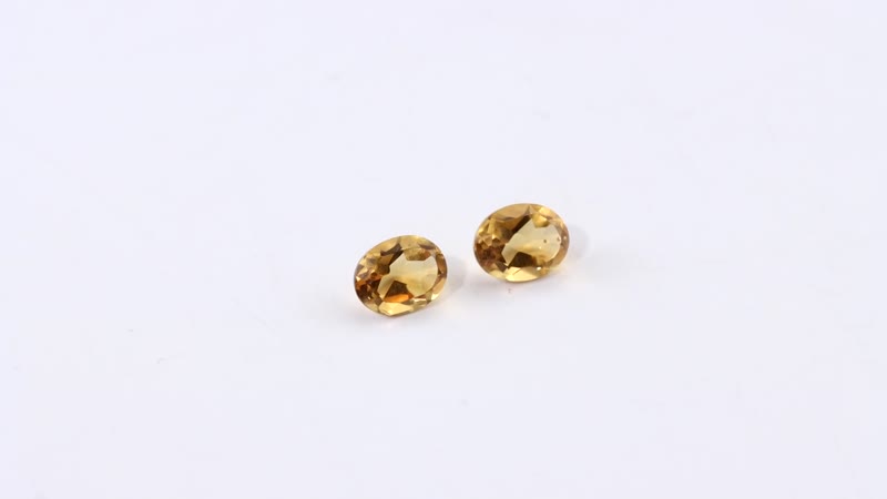 AA Brazilian Citrine Set of 2 (Ovl 5x4 mm) 0.60 ctw Loose Gemstone