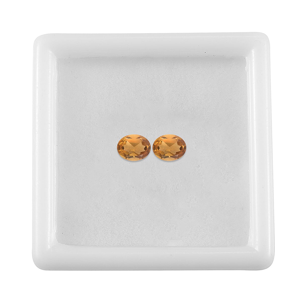 AA Brazilian Citrine Set of 2 (Ovl 5x4 mm) 0.60 ctw Loose Gemstone