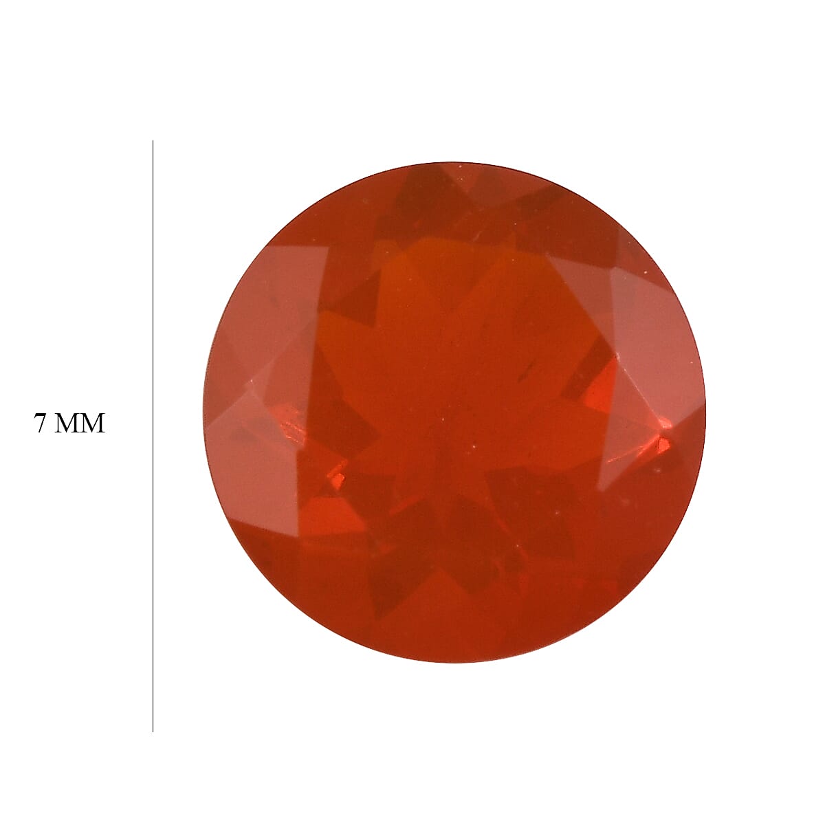 Jalisco Fire Opal (Rnd 7 mm) 0.82 ctw Loose Gemstone