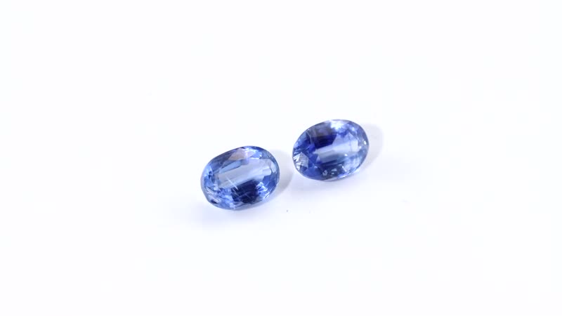 Kashmir Kyanite Set of 2 (Ovl 7x5 mm) 2.15 ctw Loose Gemstone