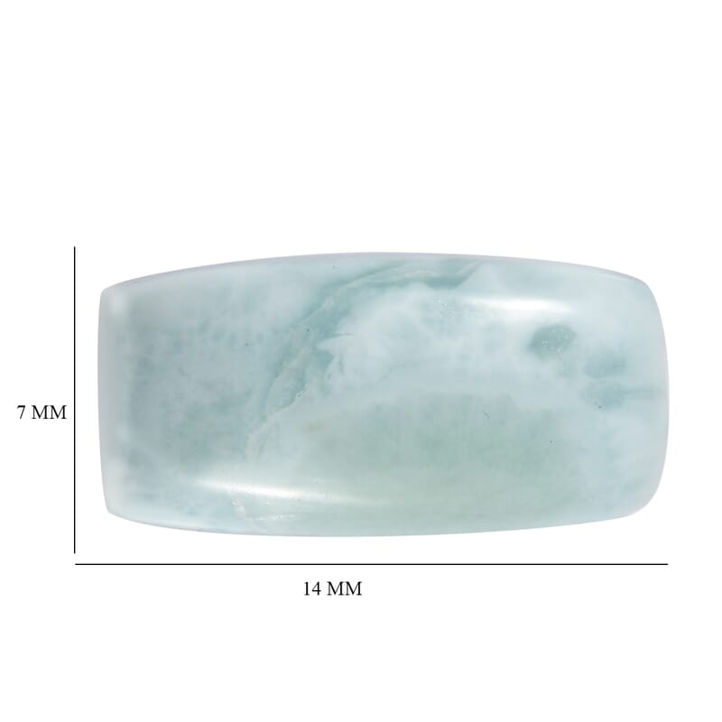 Larimar (Cush 14x7 mm) 3.80 ctw Loose Gemstone