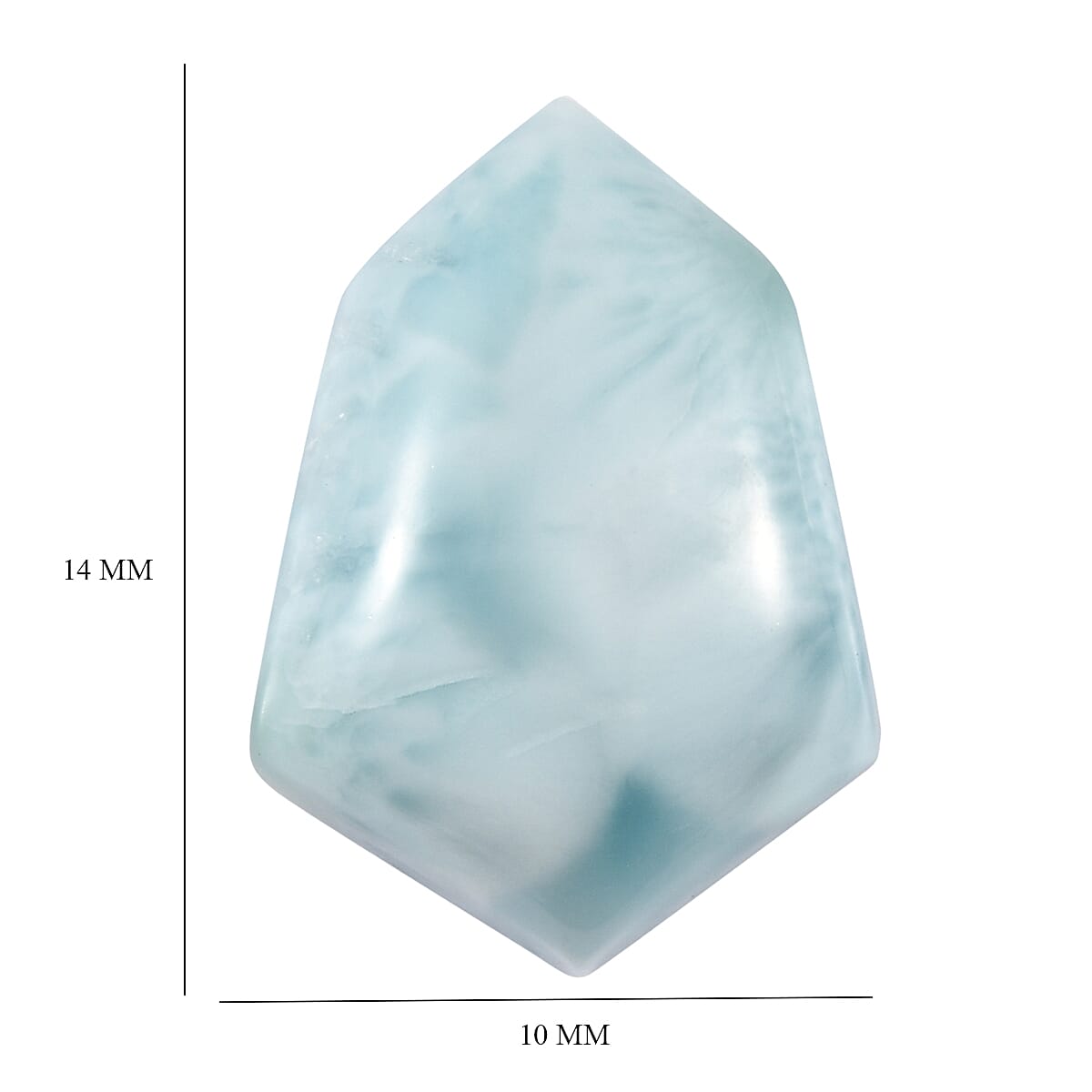 Larimar (Fancy 14x10 mm) 4.40 ctw Loose Gemstone