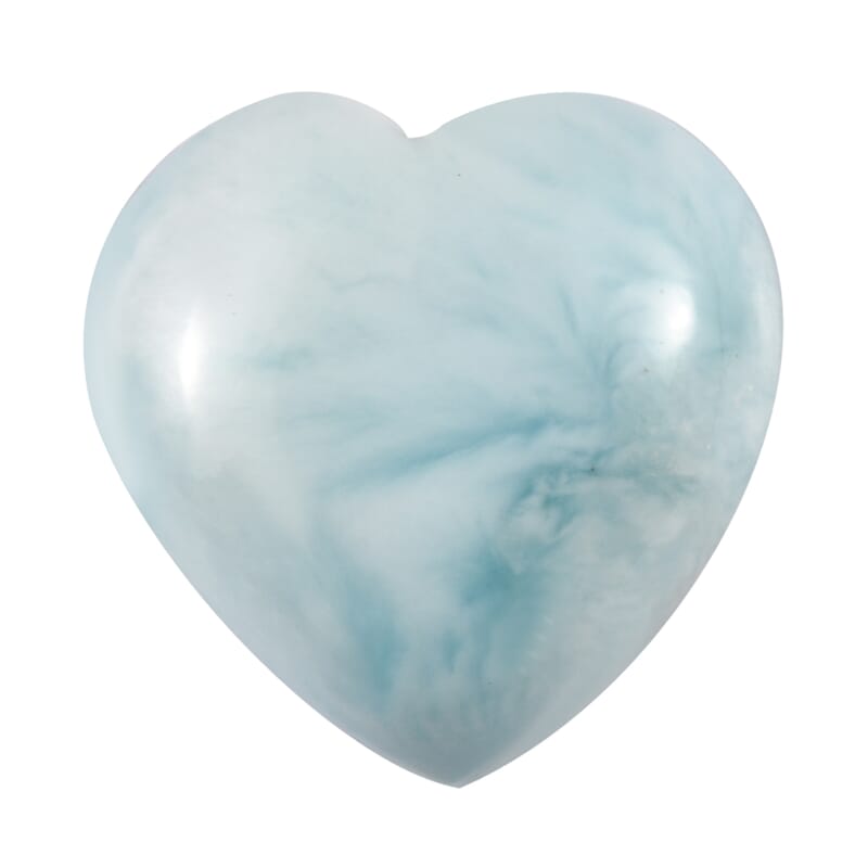 Larimar (Hear 10 mm) 3.58 ctw Loose Gemstone