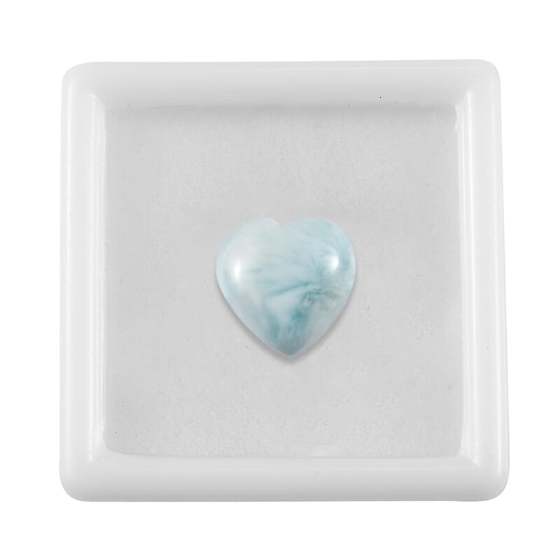 Larimar (Hear 10 mm) 3.58 ctw Loose Gemstone
