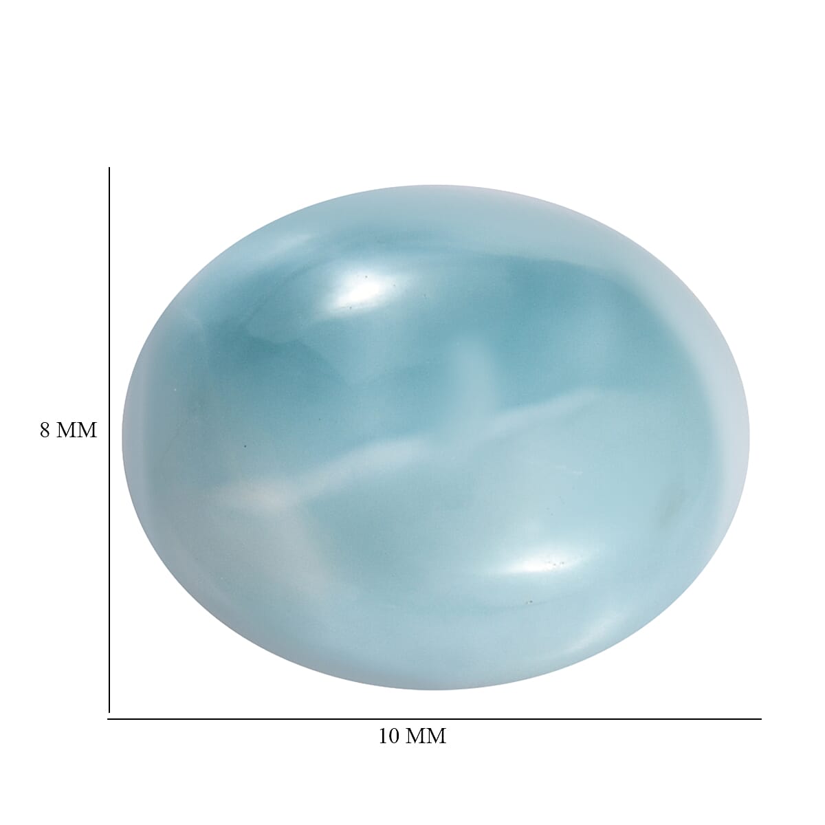 Larimar (Ovl 10x8 mm) 2.72 ctw Loose Gemstone