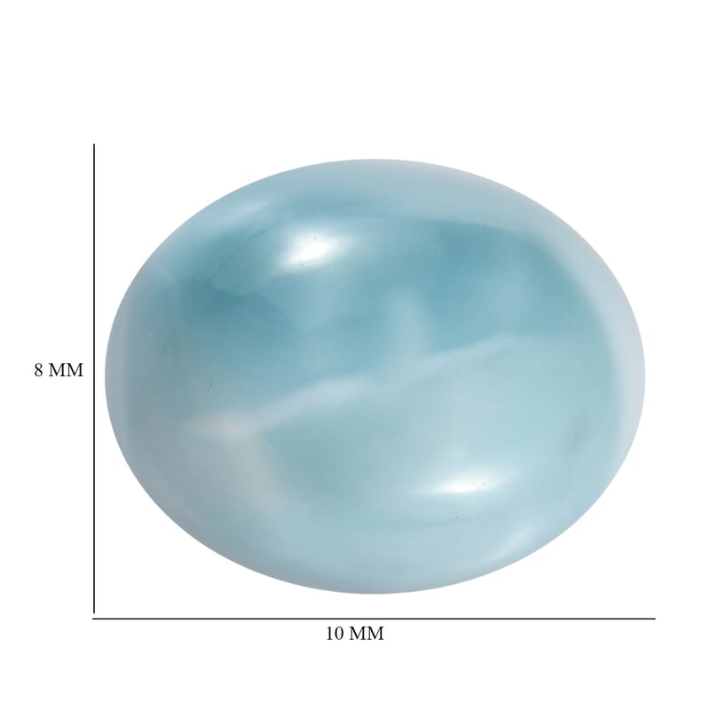 Larimar (Ovl 10x8 mm) 2.72 ctw Loose Gemstone