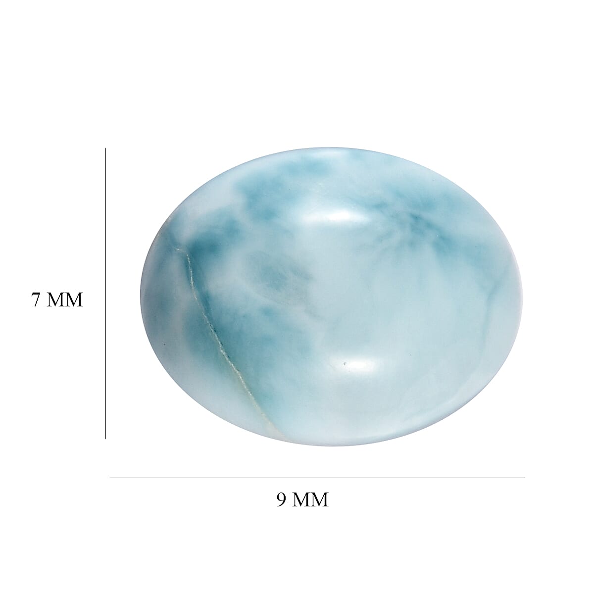 AAA Larimar (Ovl 9x7 mm) 1.90 ctw Loose Gemstone