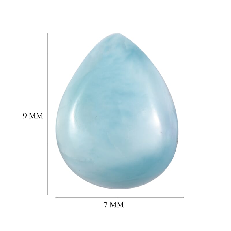 Larimar (Pear 9x7 mm) 1.64 ctw Loose Gemstone