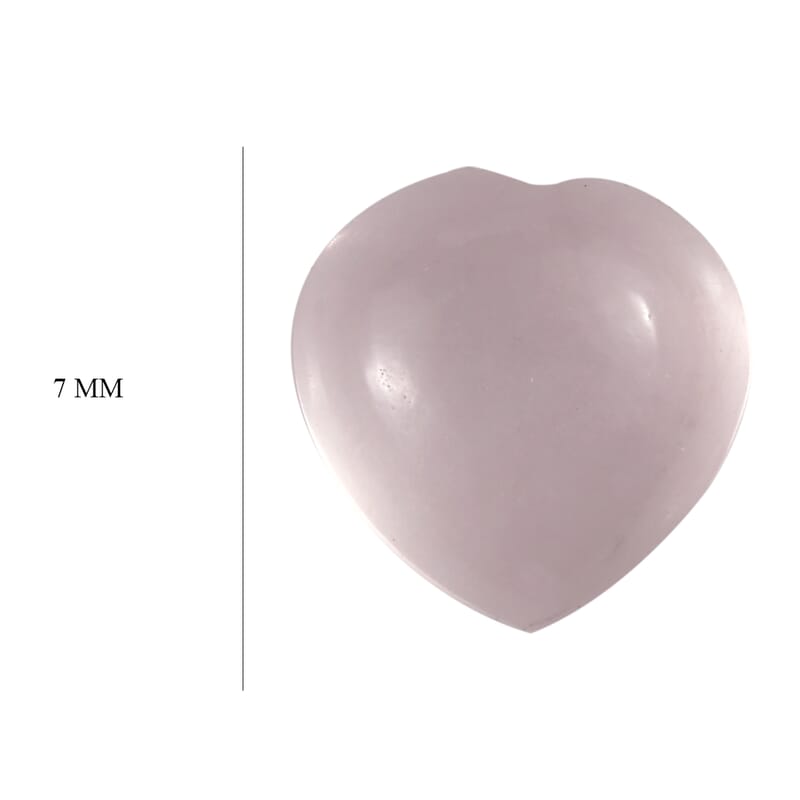 Galilea Rose Quartz (Hrt 7 mm) 1.47 ctw Loose Gemstone