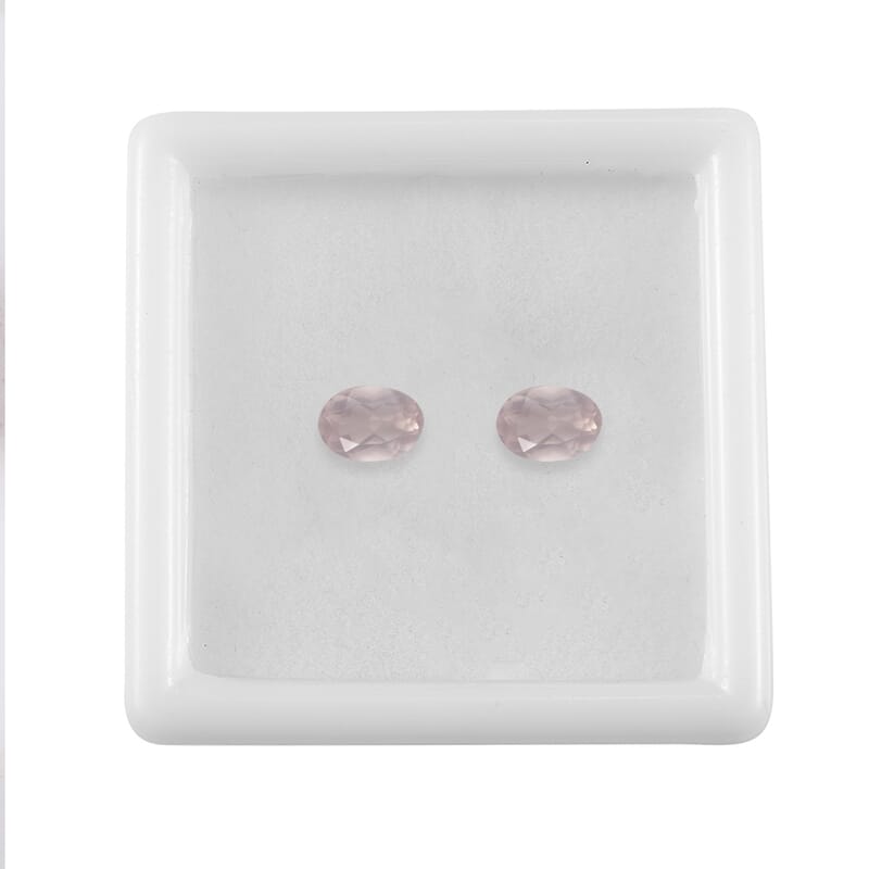 AA Galilea Rose Quartz Set of 2 (Ovl 7x5 mm) 1.40 ctw Loose Gemstone