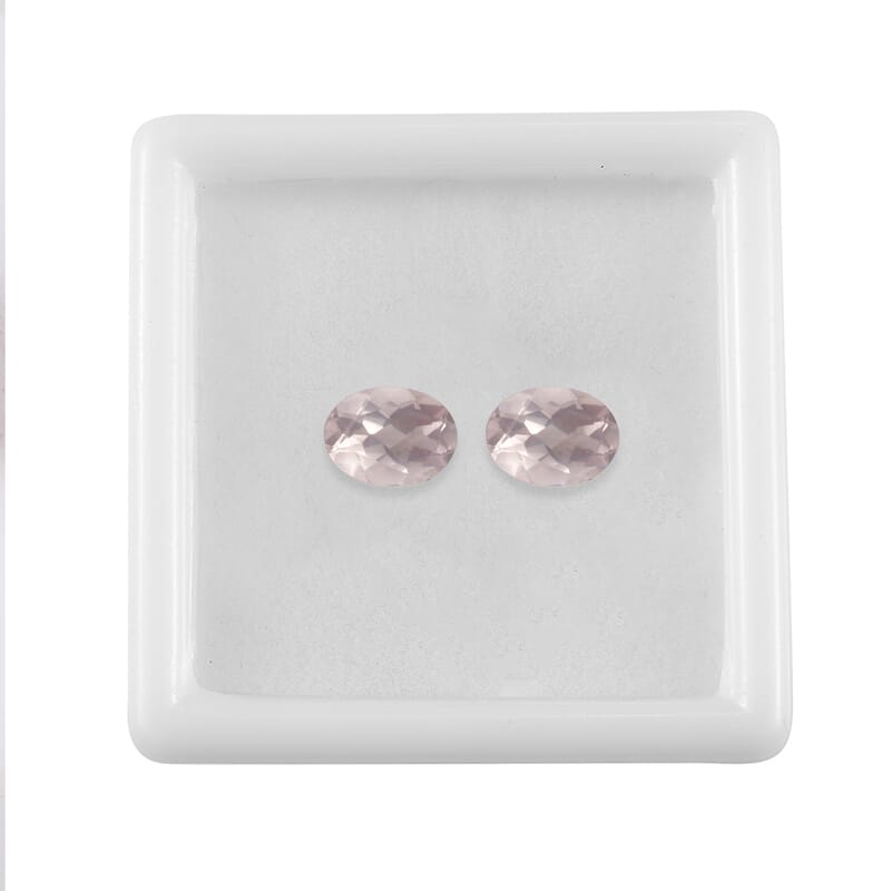 Galilea Rose Quartz Set of 2 (Ovl 8x6 mm) 2.21 ctw Loose Gemstone