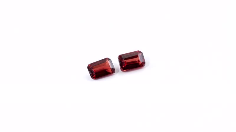 Mozambique Garnet Set of 2 (Oct 6x4 mm) 1.49 ctw Loose Gemstone