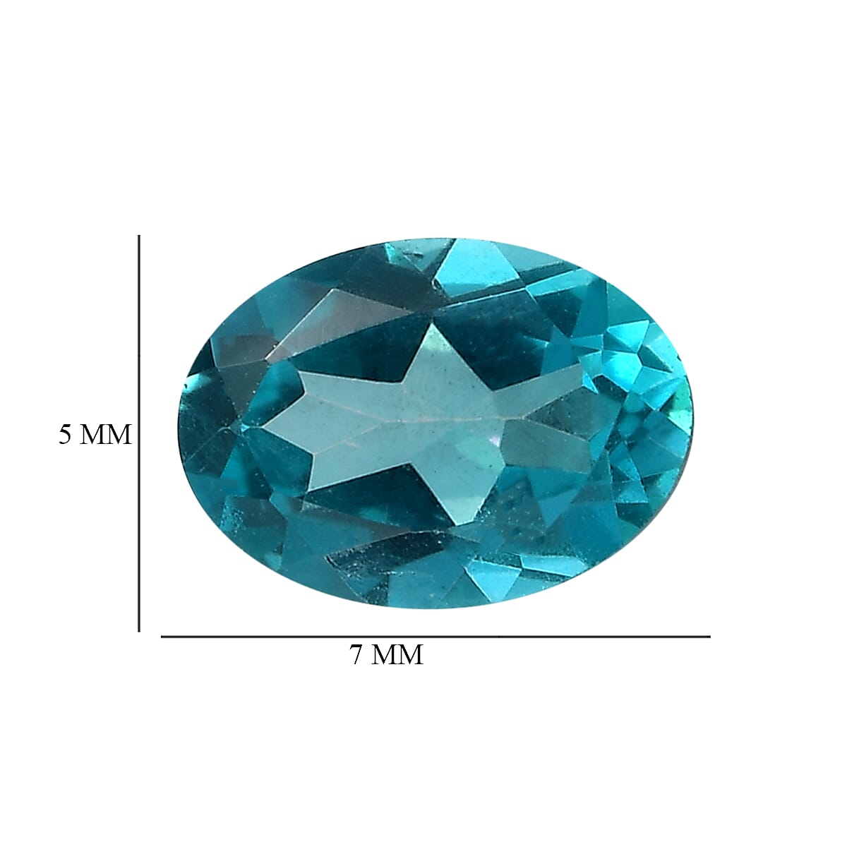 Paraiba Topaz (7x5 mm) 0.80 ctw Loose Gemstone image number 4