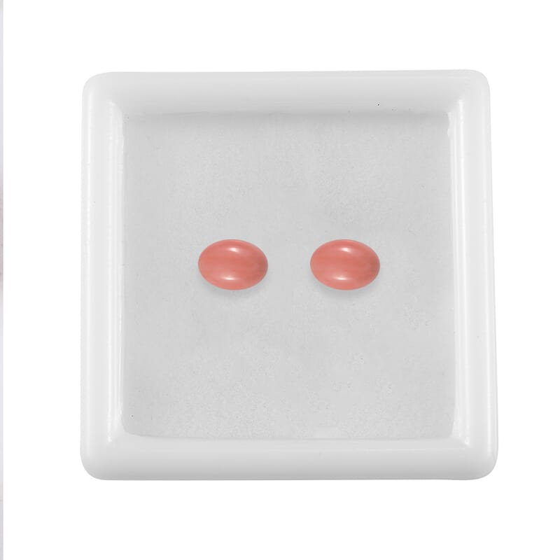 Peach Opal Set of 2 (Ovl 7x5 mm) 1.09 ctw Loose Gemstone