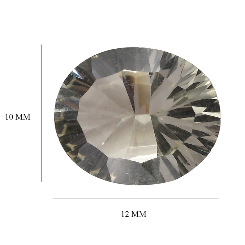Montezuma Prasiolite (Ovl 12x10 mm) 4.13 ctw Loose Gemstone
