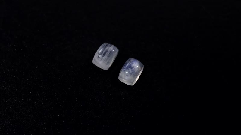 Rainbow Moonstone Set of 2 (Cush 7x5 mm) 1.99 ctw Loose Gemstone