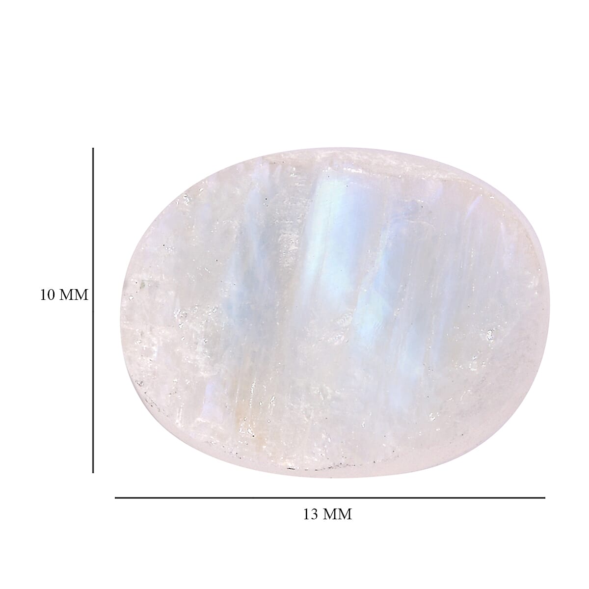 AA Rainbow Moonstone (Fancy 13x10 mm) 4.96 ctw Loose Gemstone