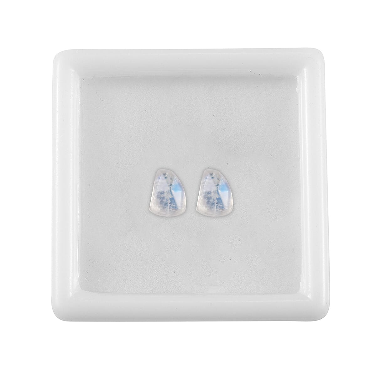 AA Rainbow Moonstone Set of 2 (Fancy 6.5x4.5 mm) 1.20 ctw Loose Gemstone