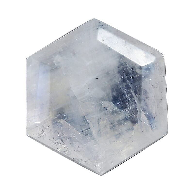 Rainbow Moonstone (Hexagon 10x10 mm) 3.66 ctw Loose Gemstone