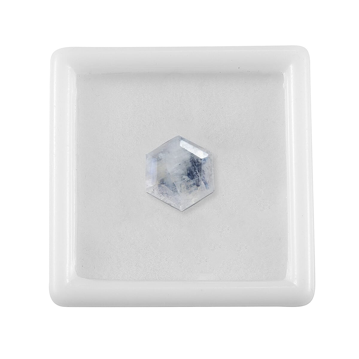 Rainbow Moonstone (Hexagon 10x10 mm) 3.66 ctw Loose Gemstone