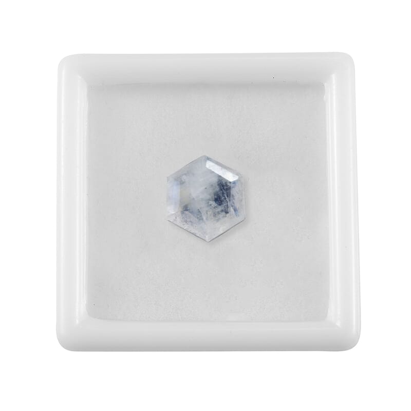 Rainbow Moonstone (Hexagon 10x10 mm) 3.66 ctw Loose Gemstone