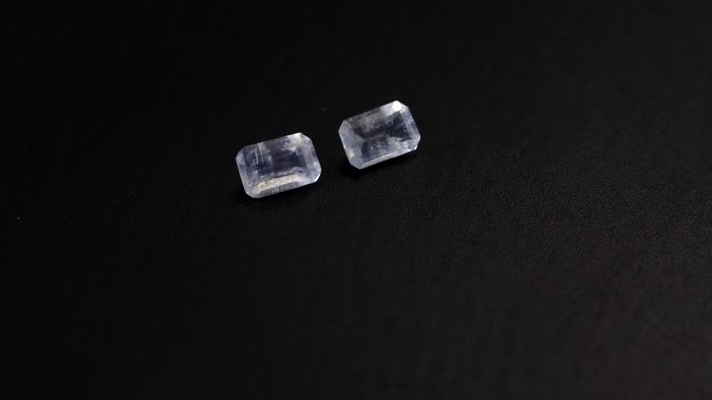AA Rainbow Moonstone Set of 2 (Oct 6x4 mm) 0.91 ctw Loose Gemstone