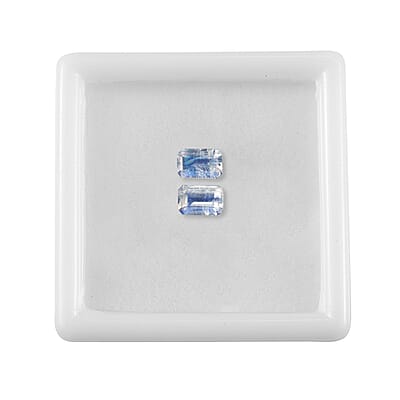 AA Rainbow Moonstone Set of 2 (Oct 6x4 mm) 0.91 ctw Loose Gemstone