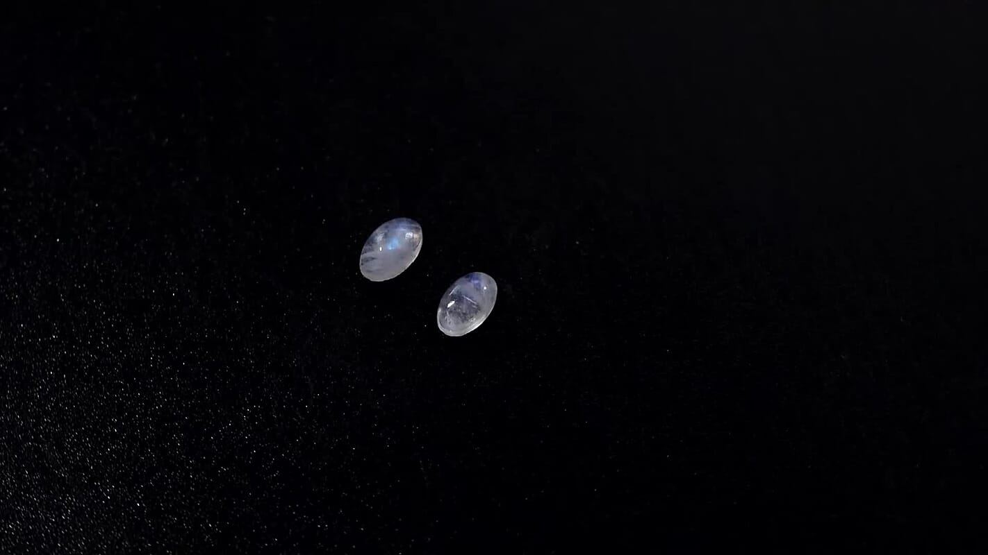Rainbow Moonstone Set of 2 (Oval 5x3 mm) 0.50 ctw Loose Gemstone