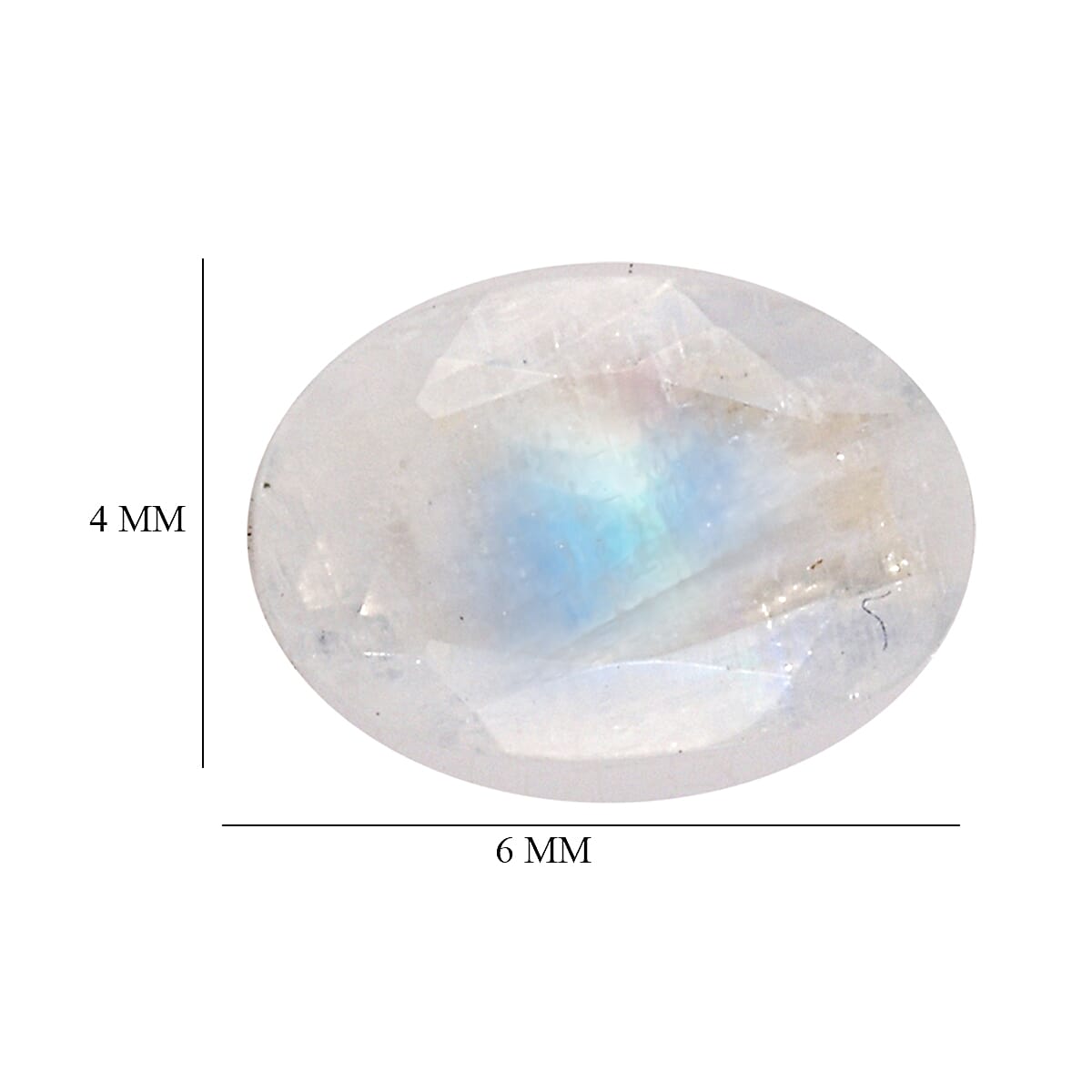Rainbow Moonstone Set of 2 (Oval 6x4 mm) 0.85 ctw Loose Gemstone