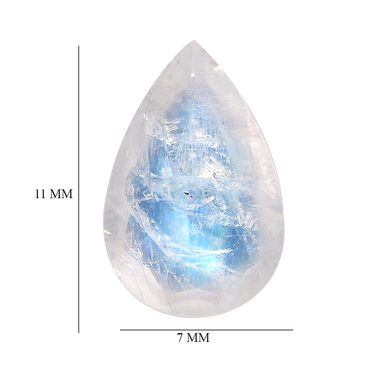 AA Rainbow Moonstone (Pear 11x7 mm) 1.84 ctw Loose Gemstone