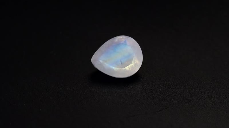 AA Rainbow Moonstone (Pear 12x10 mm) 3.86 ctw Loose Gemstone