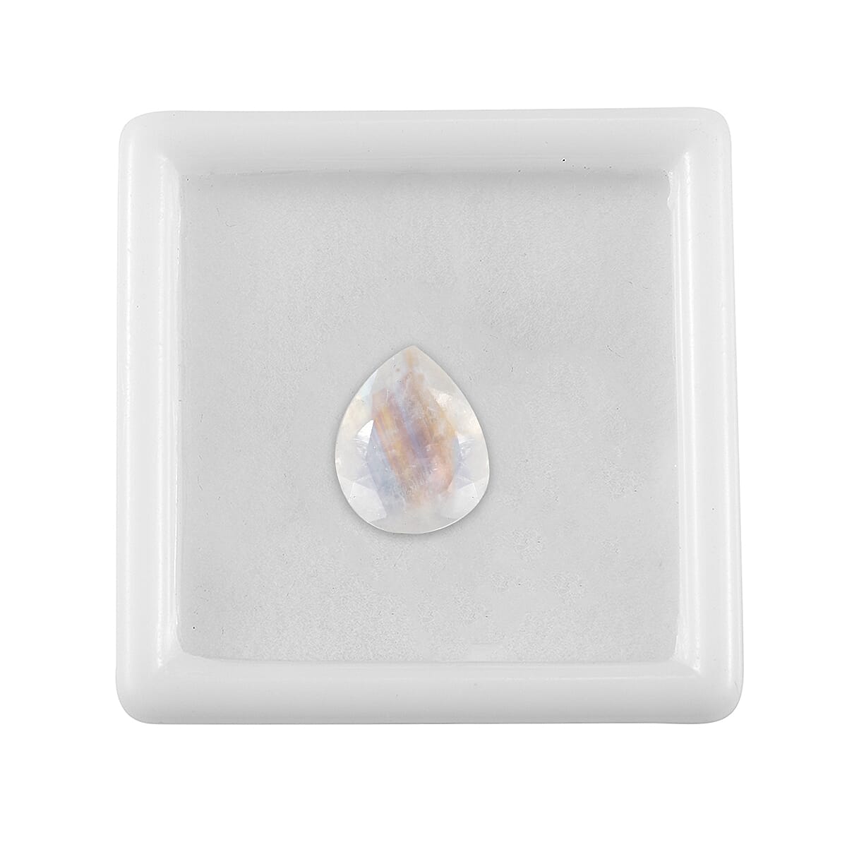 AA Rainbow Moonstone (Pear 12x10 mm) 3.86 ctw Loose Gemstone