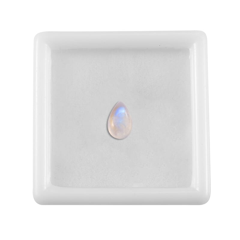Rainbow Moonstone (Pear 8x5 mm) 1.05 ctw Loose Gemstone