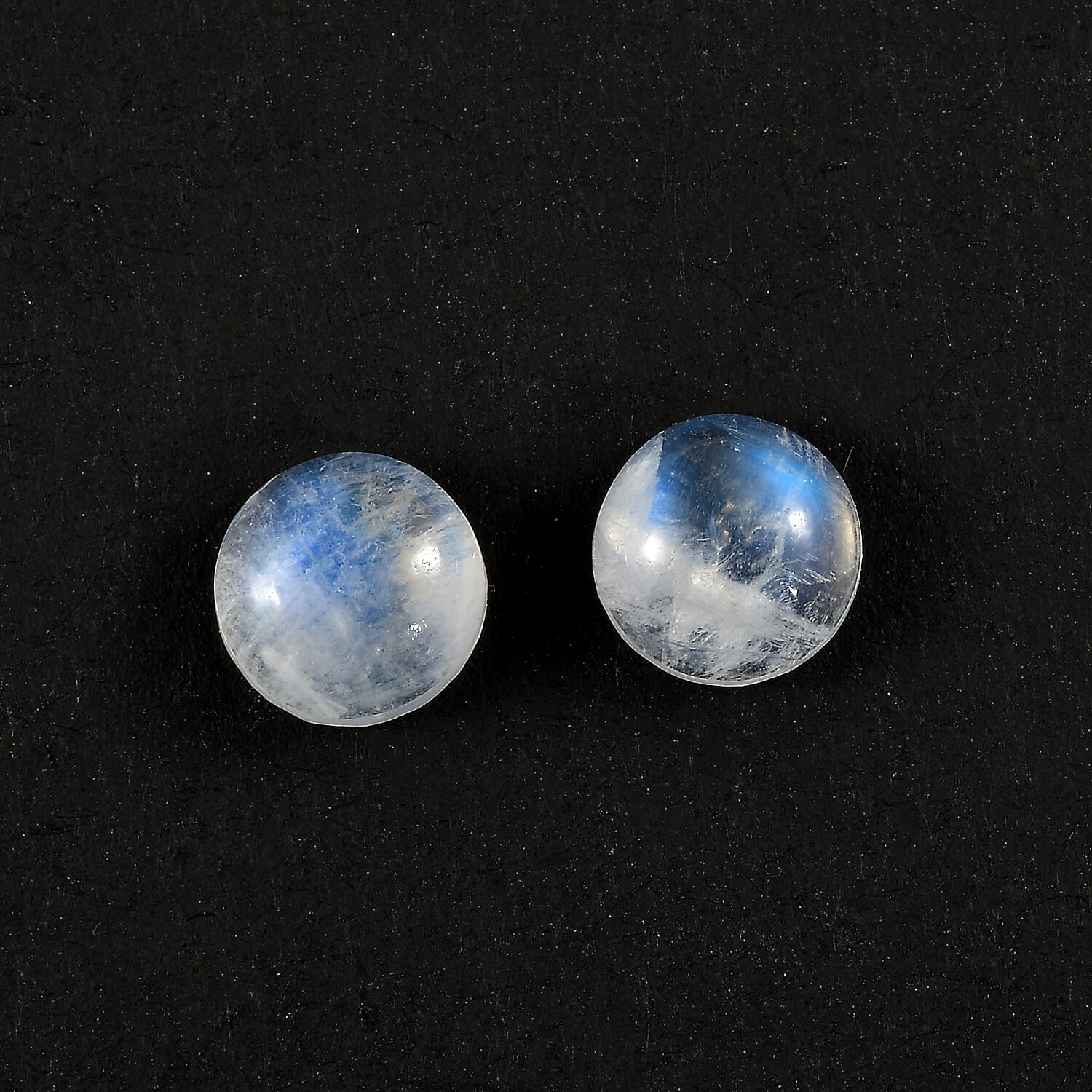 AA Rainbow Moonstone Set of 2 (Rnd 6 mm) 1.70 ctw Loose Gemstone
