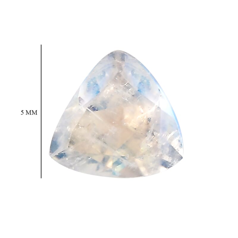 AA Rainbow Moonstone Set of 2 (Trl 5 mm) 0.81 ctw Loose Gemstone