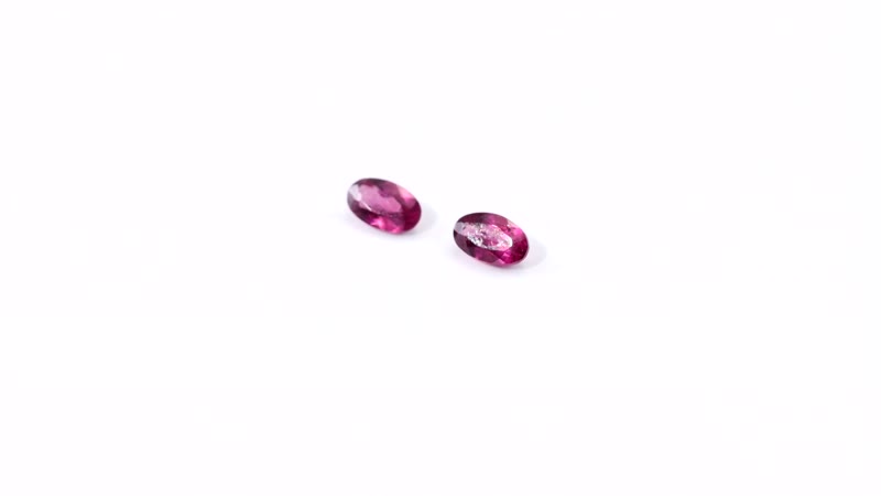 Orissa Rhodolite Garnet Set of 2 (Ovl 5x3 mm) 0.59 ctw Loose Gemstone