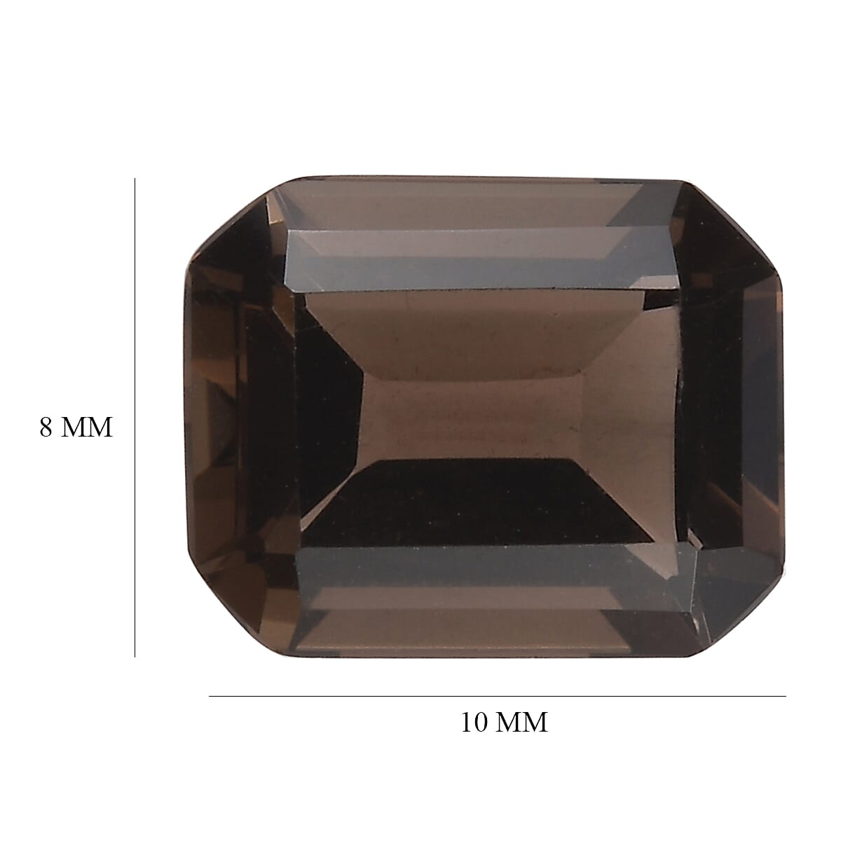 Brazilian Smoky Quartz (Oct 10x8 mm) 2.63 ctw Loose Gemstone image number 4