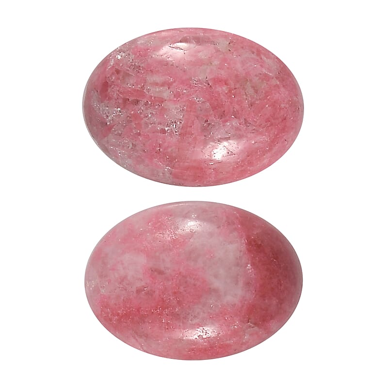 AA Norwegian Thulite Set of 2 (Ovl 7x5 mm) 1.79 ctw Loose Gemstone