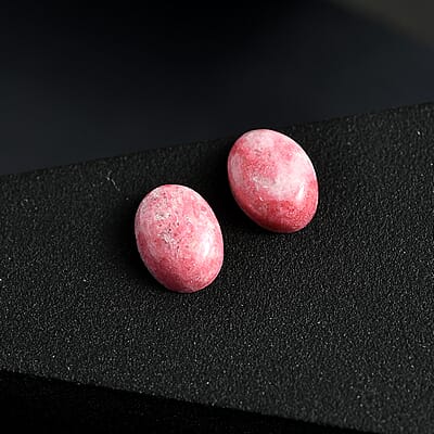 AA Norwegian Thulite Set of 2 (Ovl 7x5 mm) 1.79 ctw Loose Gemstone