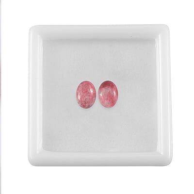 AA Norwegian Thulite Set of 2 (Ovl 7x5 mm) 1.79 ctw Loose Gemstone