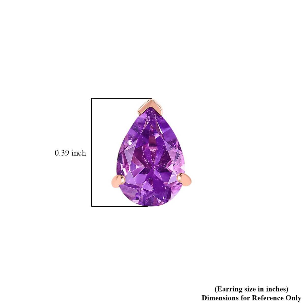 D'Joy Moroccan Rose 2.50 ctw Solitaire Stud Earrings in 18K Vermeil Rose Gold Over Sterling Silver image number 5