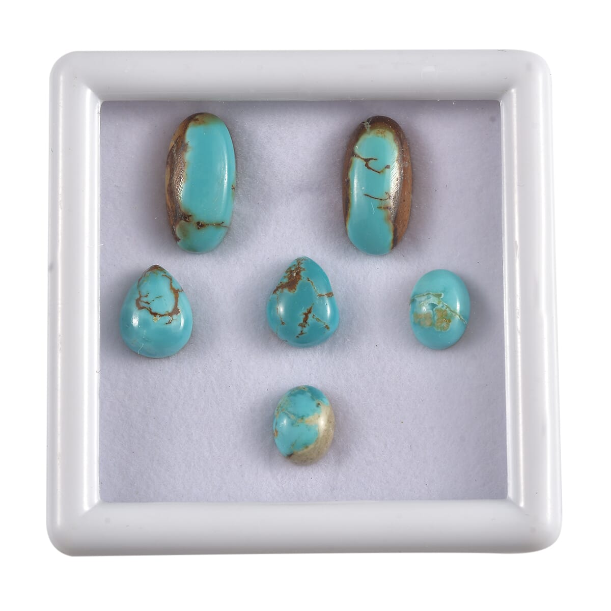Blue Moon Turquoise Assorted Box (Mix Size) 15.00 ctw Loose Gemstone image number 0