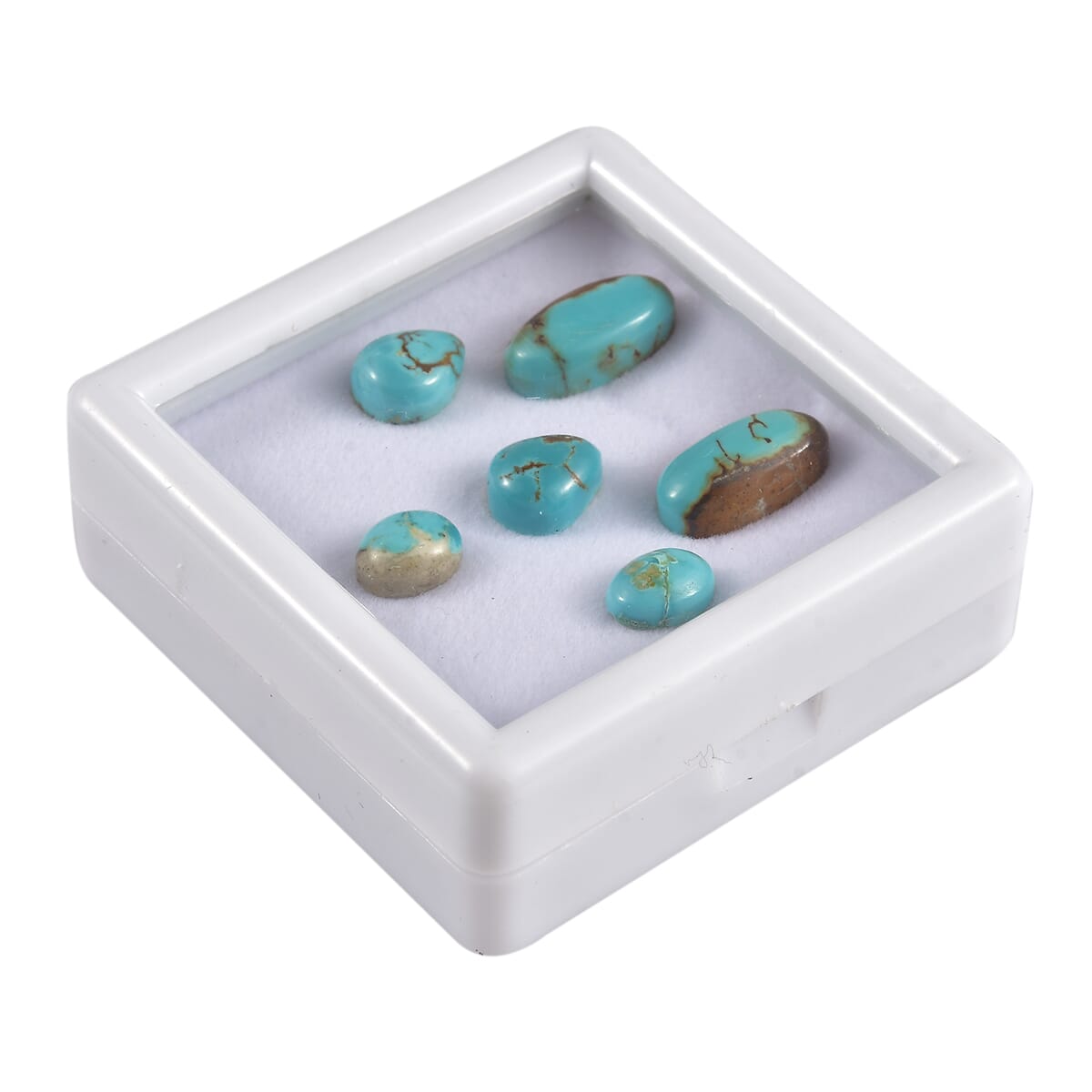 Blue Moon Turquoise Assorted Box (Mix Size) 15.00 ctw Loose Gemstone image number 2