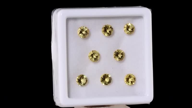 Yellow Beryl Assorted Box (Rnd 5 mm) 4.00 ctw Loose Gemstone