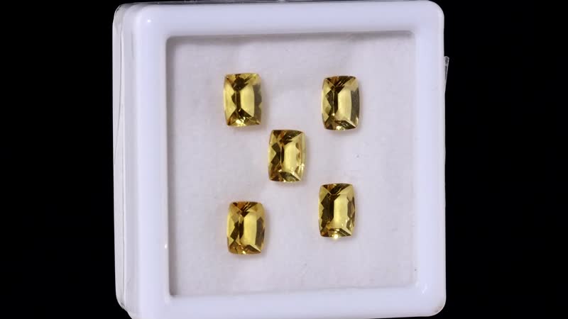 Yellow Beryl Assorted Box (Cush 7x5 mm) 4.00 ctw Loose Gemstone